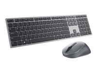 Dell Premier Multi-Device KM7321W - Sats med tangentbord och mus - trådlös - 2.4 GHz, Bluetooth 5.0 - QWERTY - hela norden - Titan gray - för Latitude 7320 Detachable, XPS 17 9710 KM7321WGY-NOR