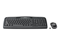 Logitech Wireless Combo MK330 - Sats med tangentbord och mus - trådlös - 2.4 GHz - US International/EER - svart 920-003999