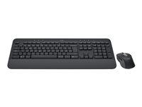 Logitech Signature MK650 for Business - Sats med tangentbord och mus - trådlös - 2.4 GHz, Bluetooth LE - QWERTY - brittisk - grafit 920-010999