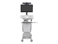 Ergotron StyleView, Multimediavagn, Vit, Plattskärm, 17,7 kg, 61 cm (24"), 90° SV44-53T1-2