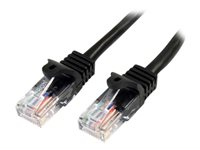 0.5M BLACK CAT5E CABLE SNAGLESS ETHERNET CABLE - UTP 45PAT50CMBK