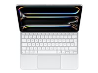 Apple Magic Keyboard - Tangentbord och foliefodral - med pekdyna - bakgrundsbelyst - Apple Smart connector - QWERTY - spansk - vit MWR43Y/A