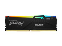 Kingston FURY Beast RGB - DDR5 - sats - 32 GB: 2 x 16 GB - DIMM 288-pin - 6000 MHz / PC5-48000 - CL40 - 1.35 V - ej buffrad - on-die ECC KF560C40BBAK2-32