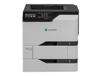 Lexmark CS725dte - Skrivare - färg - Duplex - laser - A4/Legal - 1200 x 1200 dpi - upp till 47 sidor/minut (mono)/ upp till 47 sidor/minut (färg) - kapacitet: 1200 ark - USB 2.0, Gigabit LAN, USB 2.0-värd - TAA-kompatibel 3087450