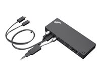 Lenovo ThinkPad Thunderbolt 3 Workstation Gen 2, Kabel, Thunderbolt 3, 10,100,1000 Mbit/s, Svart, 3840 x 2160 pixlar, Lenovo 40ANY230EU