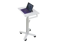 Ergotron StyleView S-Tablet Cart, SV10, Multimediavagn, Gjuten aluminium, Vit, Surfplatta, 4 hjul, UL/EN/IEC, FCC Part 15 Class A, 38 cm SV10-1800-0