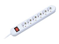 Power strip, 6xCEE 7/3 1xCEE 7/7, switch, 5m, white 381.252K