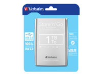 VERBATIM External Hard Drive 2,5" 1TB USB 3,0 Silver 53071