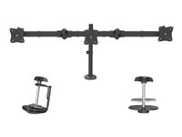 StarTech.com Skrivbordsmonterad trippel monitorarm - ledad, Klämma, 24 kg, 33 cm (13"), 61 cm (24"), 100 x 100 mm, Svart ARMTRIO