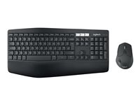 Logitech MK850 Performance Wireless Keyboard and Mouse Combo, Fullstor (100 %), Trådlös, Trådlös RF + Bluetooth, QWERTZ, Svart, Mus inkluderad 920-008223