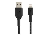 Belkin BoostCharge - Lightning-kabel - Lightning hane till USB hane - 15 cm - svart CAA002bt0MBK