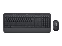 Logitech Signature MK650 for Business - Sats med tangentbord och mus - trådlös - 2.4 GHz, Bluetooth LE - QWERTY - italiensk - grafit 920-010996