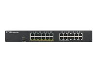 Zyxel GS1900-24EP, hanterad, L2, Gigabit Ethernet (10/100/1000), Full duplex, Strömförsörjning via Ethernet (PoE) stöd, Rackmontering GS1900-24EP-EU0101F