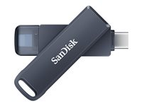 SanDisk Phone Drive - USB flash-enhet - 256 GB - USB-C / Lightning - metallisk himmel SDIXD0N-256G-GN6NE