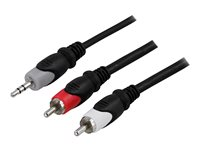 Deltaco MM-139, 3,5mm, Hankoppling, 2 x RCA, Hankoppling, 1 m, Multifärg MM-139