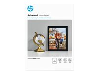 HP Advanced Photo-papper, glättat, 250 g/m2, A4 (210 x 297 mm), 25 ark, Glansigt, 250 g/m ^, A4, Svart, Blå, Vit, 25 ark, Business Q5456A