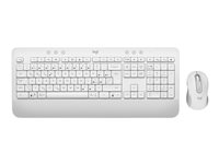 Logitech Signature MK650 for Business - Sats med tangentbord och mus - trådlös - 2.4 GHz, Bluetooth LE - QWERTZ - tjeckiska - offwhite 920-011034