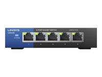 Linksys 5-portars Business Desktop Gigabit-switch (LGS105), Ohanterad, L2, Gigabit Ethernet (10/100/1000), Monteringsbar på väggen LGS105-EU