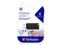Verbatim VB-FD2-08G-PSB, 8 GB, USB Type-A, 2.0, 10 MB/s, Friktionslager, Svart 49062