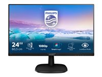 Philips V-line 243V7QDSB - LED-skärm - 24" (23.8" visbar) - 1920 x 1080 Full HD (1080p) @ 60 Hz - IPS - 250 cd/m² - 1000:1 - 5 ms - HDMI, DVI-D, VGA - svart med struktur 243V7QDSB/00