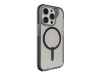 Zagg Santa Cruz Snap - Baksidesskydd för mobiltelefon - MagSafe-kompatibilitet - svart, transparent - för Apple iPhone 15 Pro 702312638