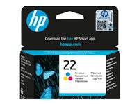 HP 22 - 5 ml - färg (cyan, magenta, gul) - original - bläckpatron - för Deskjet F2149, F2179, F2185, F2210, F2224, F2240, F2288, F2290, F375, Officejet 56XX C9352AE