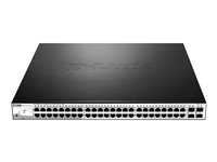 D-Link DGS-1210-52MP, hanterad, L2, Gigabit Ethernet (10/100/1000), Strömförsörjning via Ethernet (PoE) stöd, Rackmontering, 1U DGS-1210-52MP