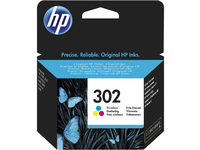 HP 302 - 4 ml - färg (cyan, magenta, gul) - original - bläckpatron - för Deskjet 1110, 21XX, 36XX, ENVY 45XX, Officejet 38XX, 46XX, 52XX F6U65AE#301