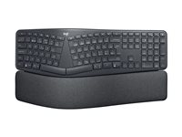 Logitech ERGO K860 Split Keyboard for Business - Tangentbord - trådlös - Bluetooth LE - QWERTY - USA internationellt - grafit 920-010352