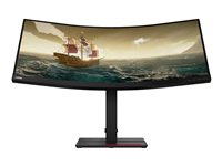 Lenovo ThinkVision T34w-20 - LED-skärm - böjd - 34" - 3440 x 1440 UWQHD - VA - 350 cd/m² - 3000:1 - 4 ms - HDMI, DisplayPort, USB-C - korpsvart - för ThinkPad P15 Gen 2 20YQ 61F3GAT1EU