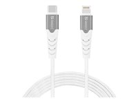 Sandberg USB-C PD to Lightning MFI 2M, 2 m, Lightning, USB C, Hankoppling, Hankoppling, Vit 136-48