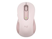 Logitech Signature M650 L - Mus - stor storlek - optisk - 5 knappar - trådlös - 2.4 GHz, Bluetooth - Logitech Logi Bolt USB-mottagare - rosa 910-006237