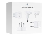 Apple World Travel Adapter Kit - Kontaktadaptersats - för MacBook, MacBook Air (I mitten av 2019, Sent 2018), with Retina display, MacBook Pro MD837ZM/A