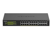 NETGEAR GS324P, Ohanterad, Gigabit Ethernet (10/100/1000), Full duplex, Strömförsörjning via Ethernet (PoE) stöd, Rackmontering, 1U GS324P-100EUS