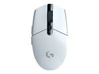 Logitech G G305, högerhand, Optisk, Trådlös RF + Bluetooth, 12000 DPI, 400 fps, Vit 910-005291