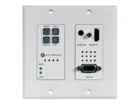 2xHDMI, 1xVGA HDBaseT (Sändare), 4K Väggpanel AT-HDVS-200-TX-WP-BLK