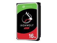 Seagate IronWolf ST16000VN001 - Hårddisk - 16 TB - inbyggd - 3.5" - SATA 6Gb/s - 7200 rpm - buffert: 256 MB ST16000VN001