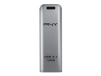 PNY FD128ESTEEL31G-EF, 128 GB, 3.2 Gen 1 (3.1 Gen 1), 20 MB/s, Friktionslager, Rostfritt stål FD128ESTEEL31G-EF