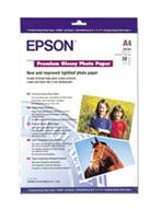 Epson Premium Glossy Photo Paper - A4 - 50 Ark, Glansigt, 255 g/m ^, A4, Vit, 50 ark, 1 styck C13S041624