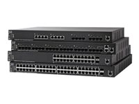 Cisco 550X Series SF550X-48P - Switch - L3 - Managed - 48 x 10/100 (PoE+) + 2 x combo 10 Gigabit SFP+ + 2 x SFP+ - rack-mountable - PoE+ (382 W) SF550X-48P-K9-EU