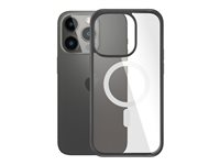 PanzerGlass ® ClearCase Transparent w. White MagSafe o Black Frame iPhone 14 Pro, Omslag, Apple, Apple - iPhone 14 Pro, 15,5 cm (6.1"), Transparent 0414