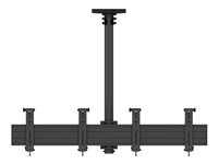 Multibrackets M Pro Series Menu Board Mount Pro MBC2X1U VESA 200 - Konsol - för 2 LCD-bildskärmar - aluminium, stål - svart - skärmstorlek: 30"-42" - takmonterbar 7350073735655