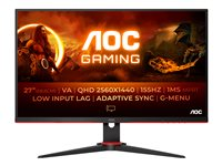 AOC G2 Q27G2E/BK, 68,6 cm (27"), 2560 x 1440 pixlar, Quad HD, 1 ms, Svart, Röd Q27G2E/BK