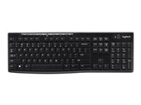 Logitech Wireless Keyboard K270, Fullstor (100 %), Trådlös, RF Trådlös, QWERTZ, Svart 920-003052