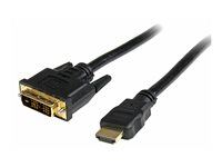 StarTech.com 0,5 m HDMI till DVI-D-kabel – M/M, 0,5 m, HDMI, DVI-D, Guld, Svart, Polyvinylklorid (PVC) HDDVIMM50CM