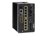 Cisco Catalyst IE3200 Rugged Series - Network Essentials - switch - Administrerad - 8 x 10/100/1000 (PoE+) + 2 x Gigabit SFP - DIN-skenmonterbar - PoE+ (240 W) - DC power IE-3200-8P2S-E