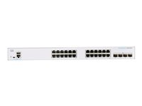 Cisco Business 350 Series 350-24T-4X - Switch - L3 - Administrerad - 24 x 10/100/1000 + 4 x 10 Gigabit SFP+ - rackmonterbar CBS350-24T-4X-UK