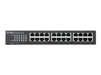 Zyxel GS1100-24E, Ohanterad, Gigabit Ethernet (10/100/1000), Rackmontering, Monteringsbar på väggen GS1100-24E-EU0103F