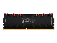 Kingston FURY Renegade RGB - DDR4 - modul - 8 GB - DIMM 288-pin - 3200 MHz / PC4-25600 - CL16 - 1.35 V - ej buffrad - icke ECC - svart KF432C16RBA/8