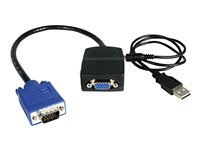 StarTech.com VGA-videosplitter med 2 portar - USB-driven, VGA, 2x VGA, 2048 x 1536 pixlar, Svart, Plast, 61 m ST122LE